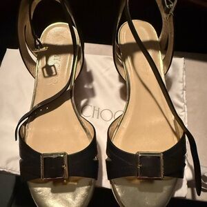 Jimmy Choo Black Vacchetta Leather Shoes